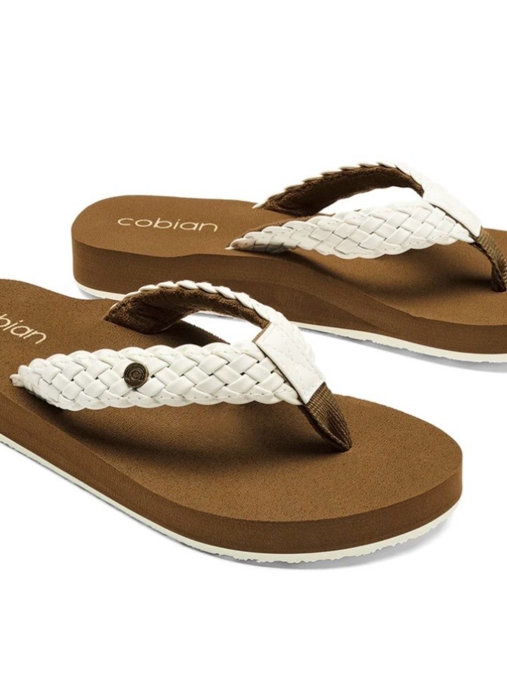 Cobian women’s Braided Strap Flip Flops - ysed twice size US 8
